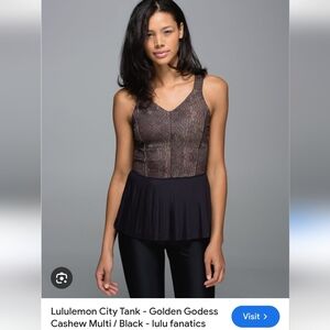 Lululemon City Tank, Golden Goddess Sz 6